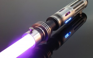 Purple Weathered CF saber